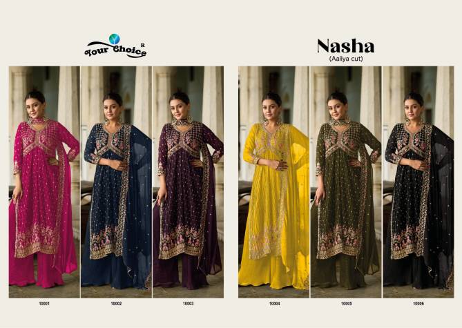 Nasha By Your Choice Alia Cut Free Size Kurti With Bottom Dupatta Catalog
